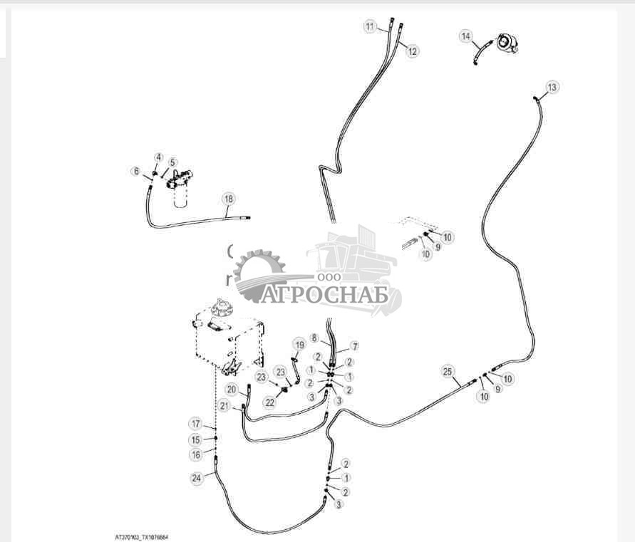 Линии вращения и слива (двухфункциональные) (прямой привод) 